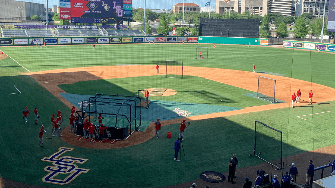 The LSU Tigers hosted the Louisiana Ragin' Cajuns for the Wally Pontiff Jr. Classic at Alex Box Stadium on Tuesday evening. -- Photo by Raymond Partsch III