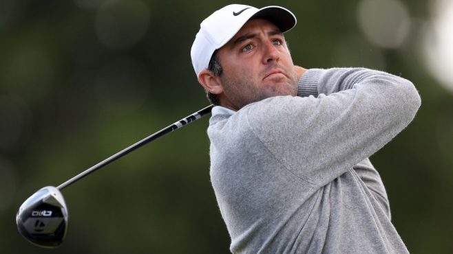 Scheffler tied atop the leaderboard at the PGA Championship Scheffler tied atop the leaderboard at the PGA Championship