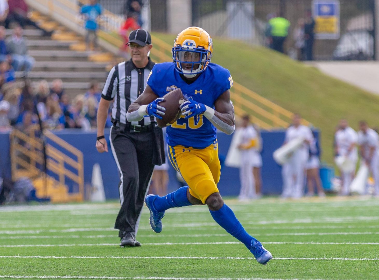 McNeese running back Denota McMahon has been named the 2022 Southland Conference Offensive Player of the Year -- Photo courtesy of McNeese Athletics